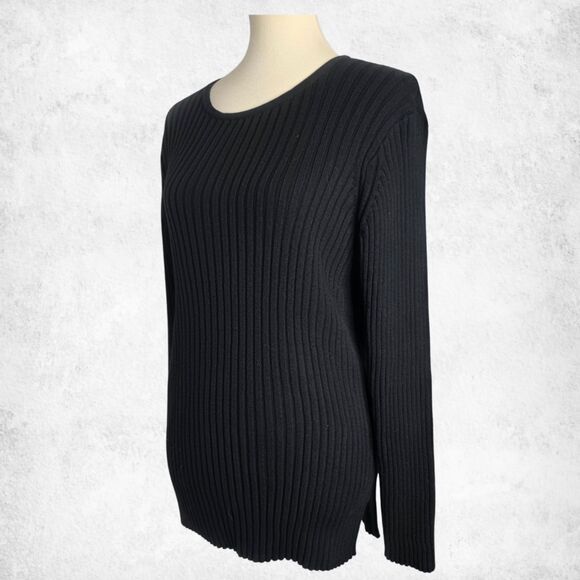 GAP Maternity Black Ribbed Knit Sweater – Size XL - Picture 2 of 6